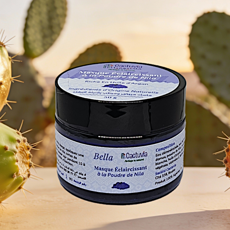 MASQUE VISAGE A LA POUDRE DE NILA BLEU - CACTUVIA
